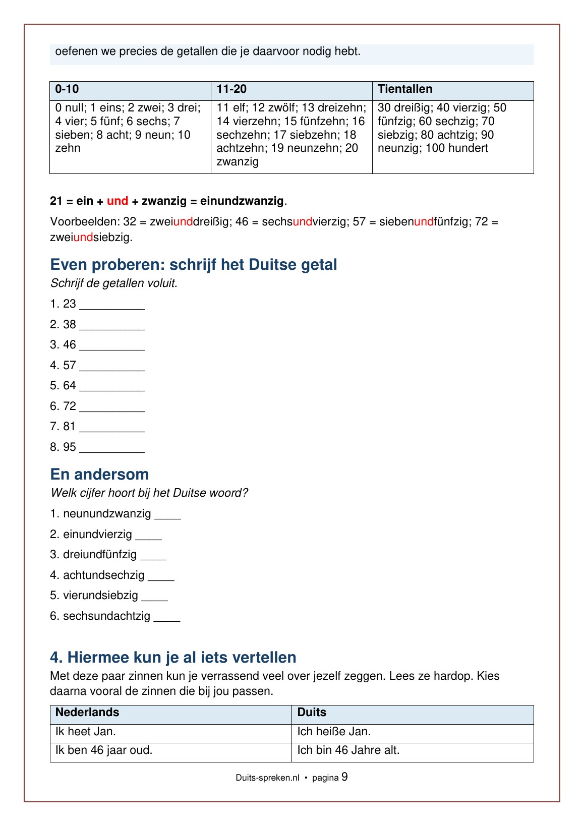 Thema 1 — Sich vorstellen — boekpagina 9