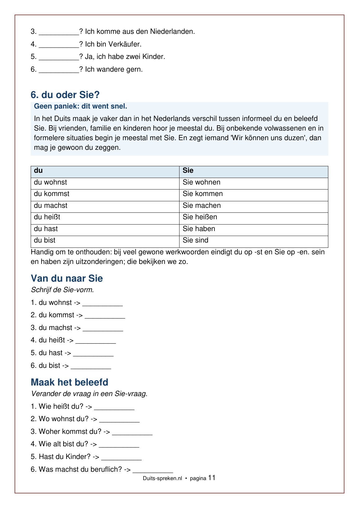 Thema 1 — Sich vorstellen — boekpagina 11