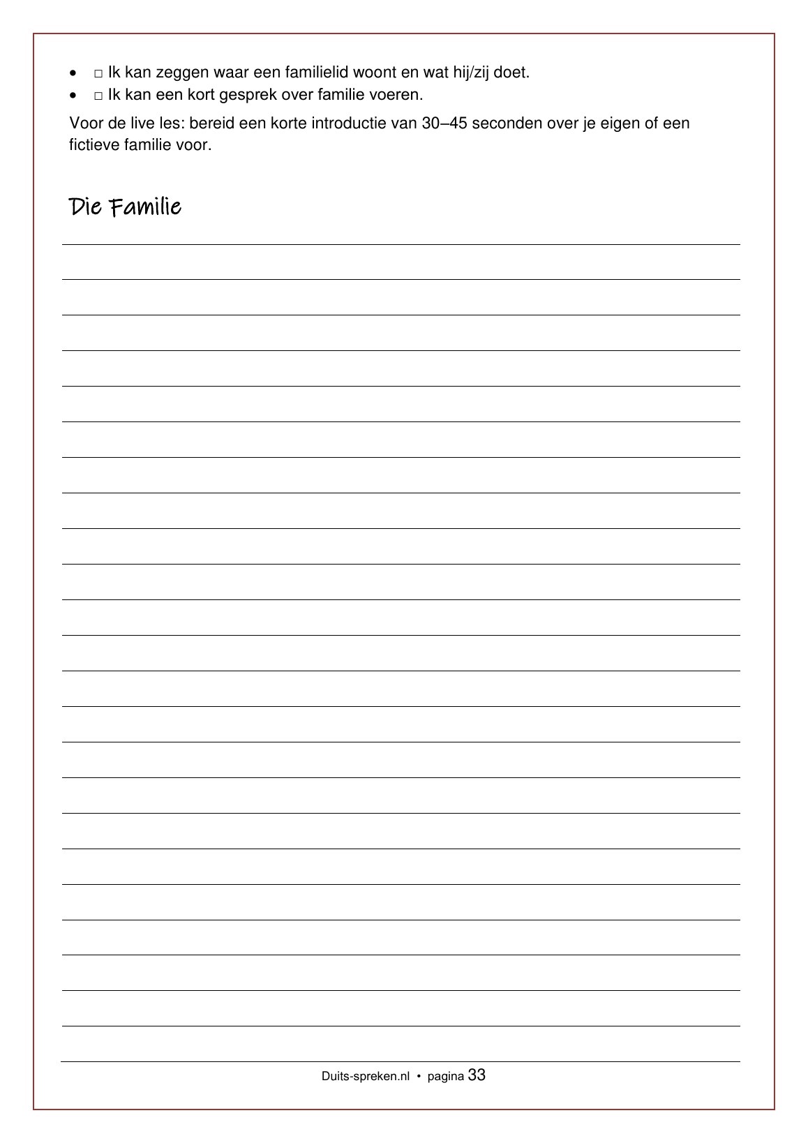 Thema 2 — Meine Familie und ich — boekpagina 33