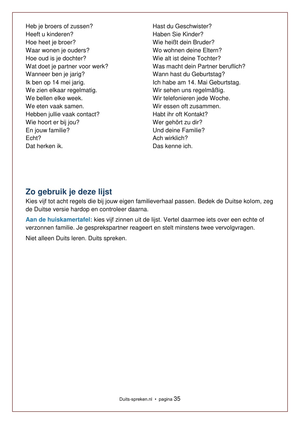 Thema 2 — Meine Familie und ich — boekpagina 35