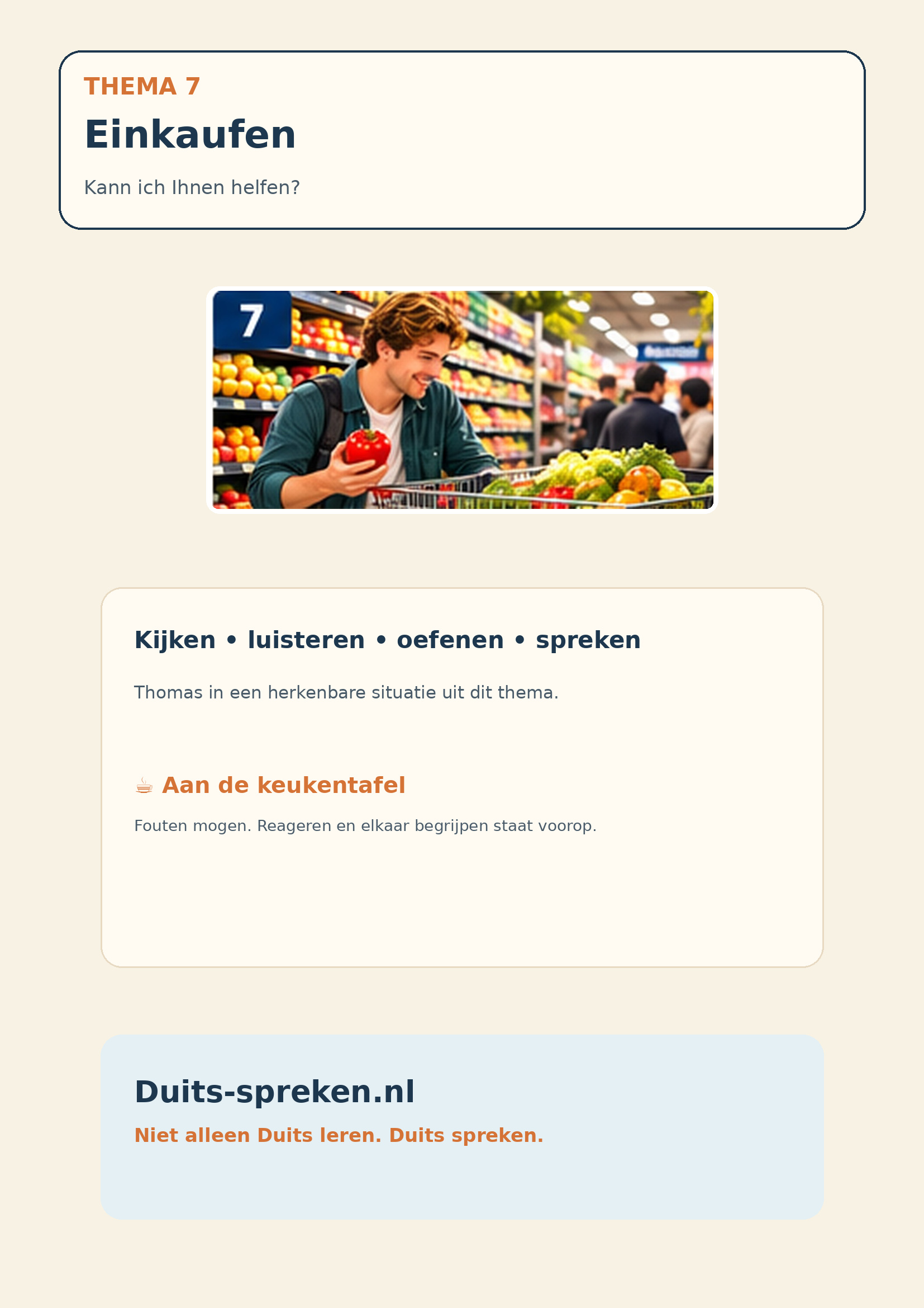 A4-hoofdstukplaat Einkaufen