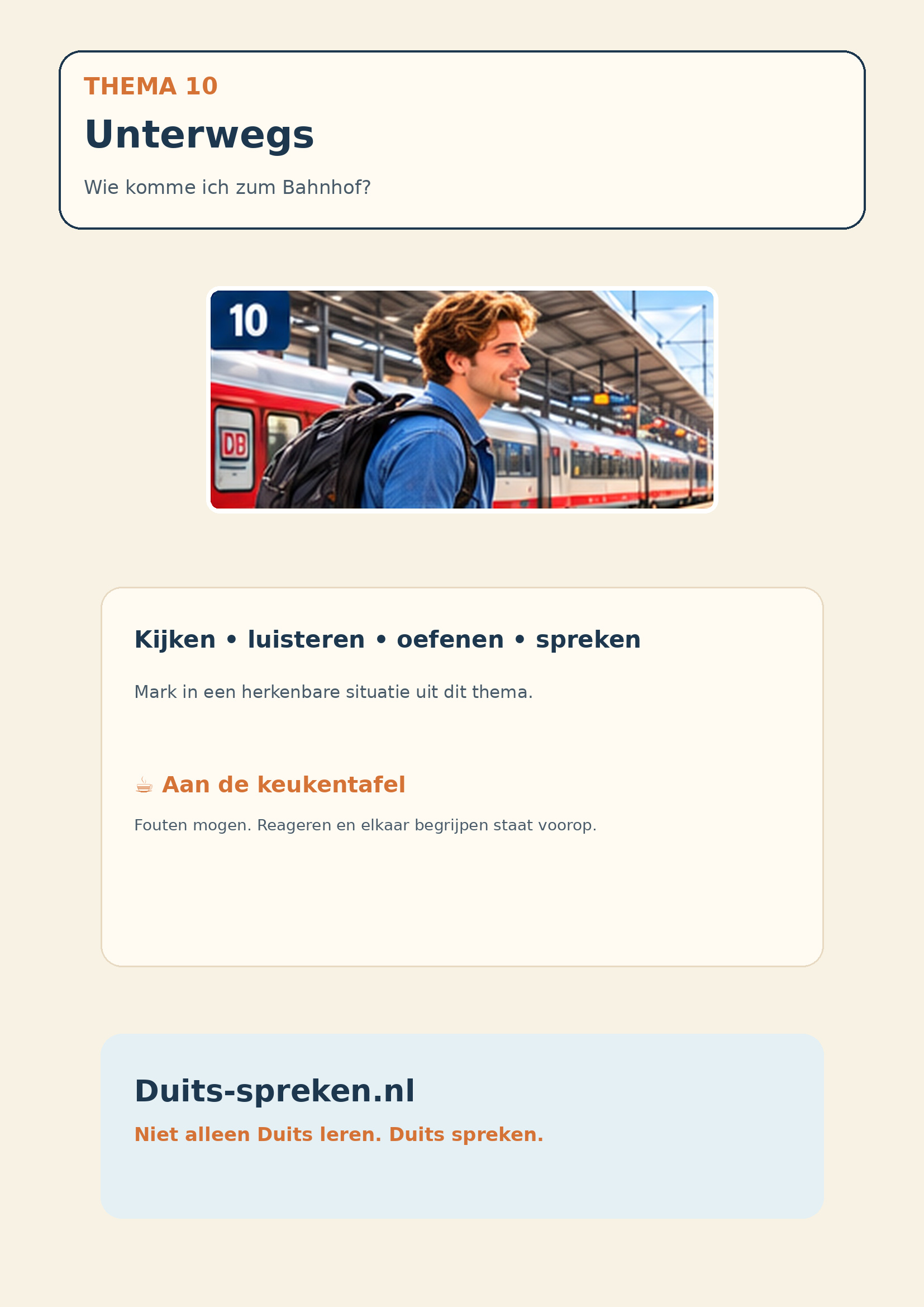 A4-hoofdstukplaat Unterwegs