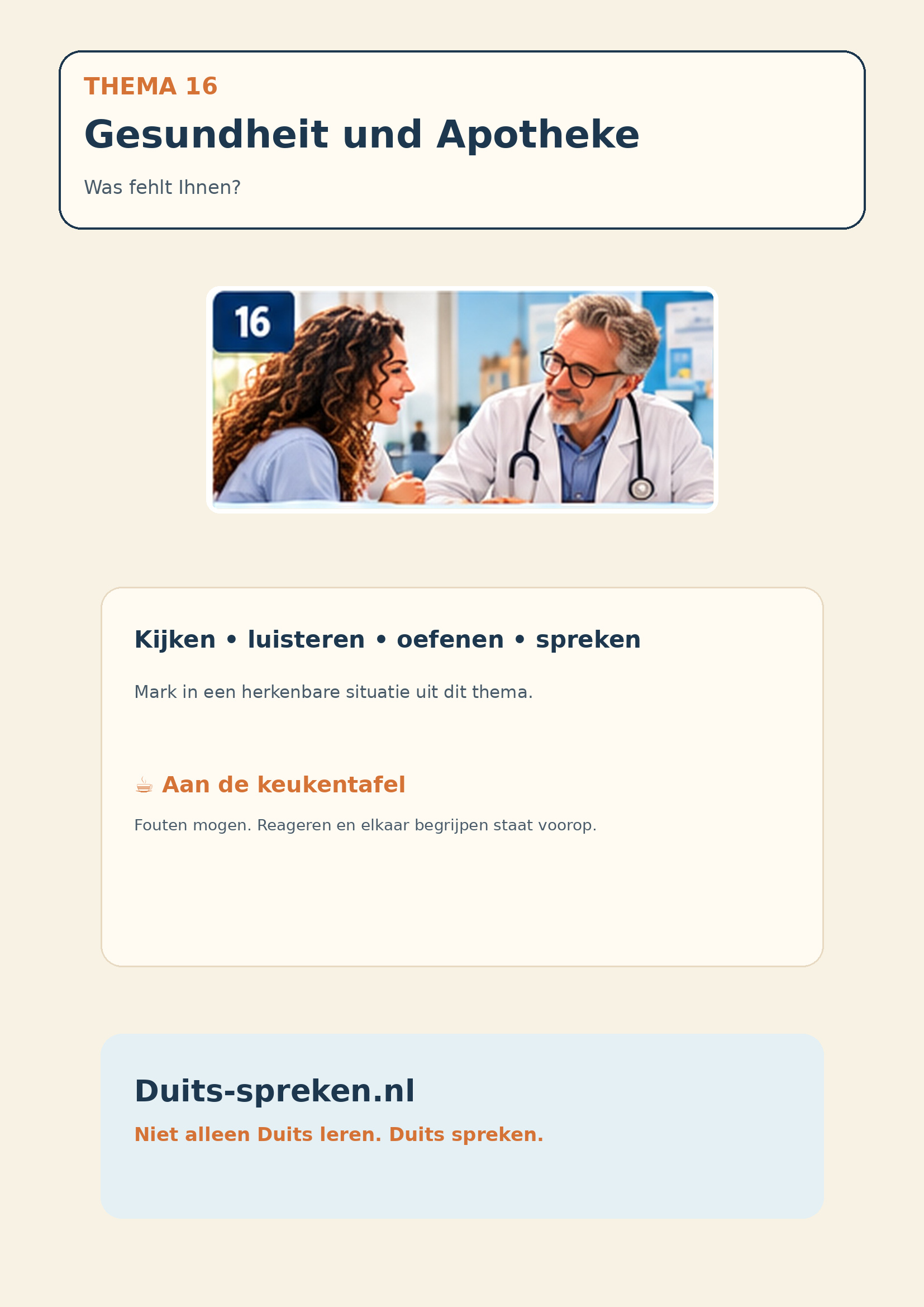 A4-hoofdstukplaat Gesundheit und Apotheke
